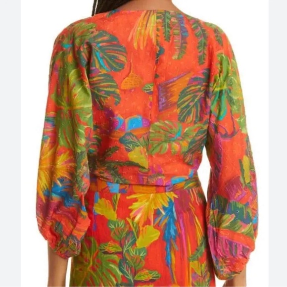 Farm Rio Hawaiian front tied shirt - Picture 3 of 5